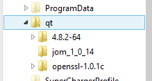 QT Build Folders